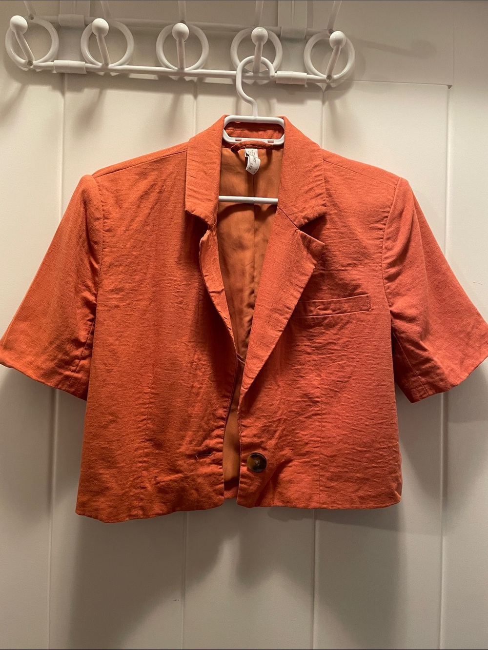 ONLY Cropped Blazer in Rust Orange